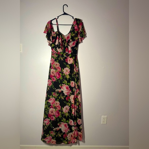 NWT ASOS floral off shoulder maxi dress size 6 - Picture 1 of 7